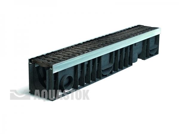 Лоток водоотводный пластиковый ЛВП PROFI DN100 H170 E600 комплект