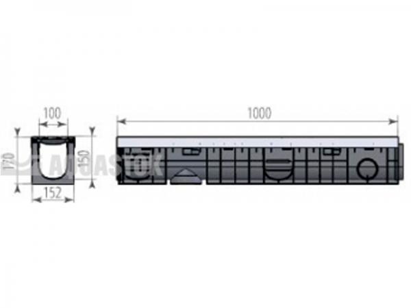 PROFI DN100 H170 E600