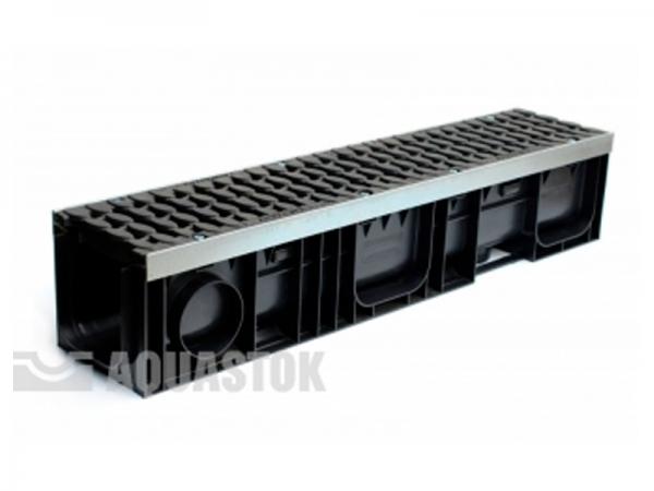 Лоток водоотводный пластиковый ЛВП PROFI DN150 H202 E600 комплект