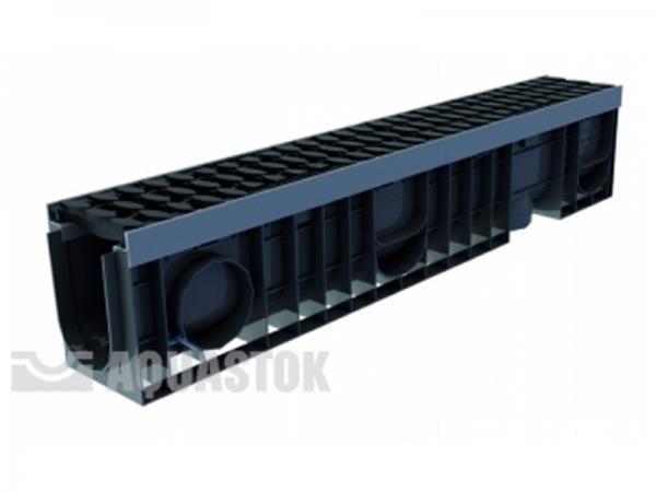 Лоток водоотводный пластиковый ЛВП PROFI DN150 H97 E600 комплект